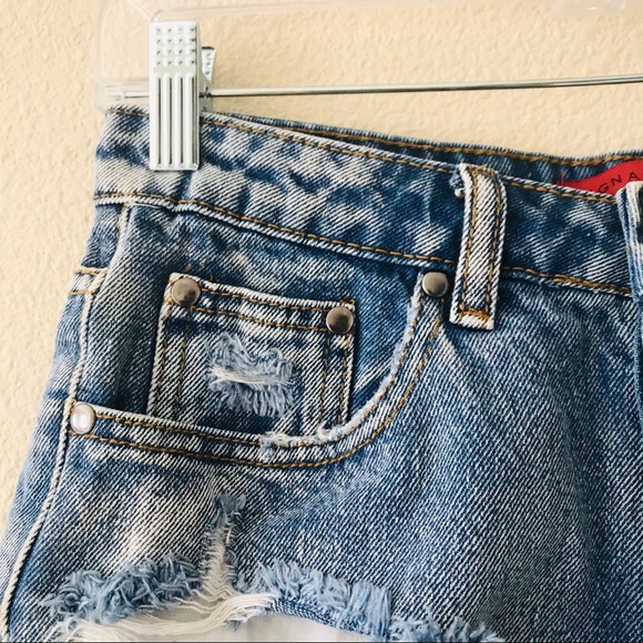 High Rise Denim Shorts - Picture 2 of 4